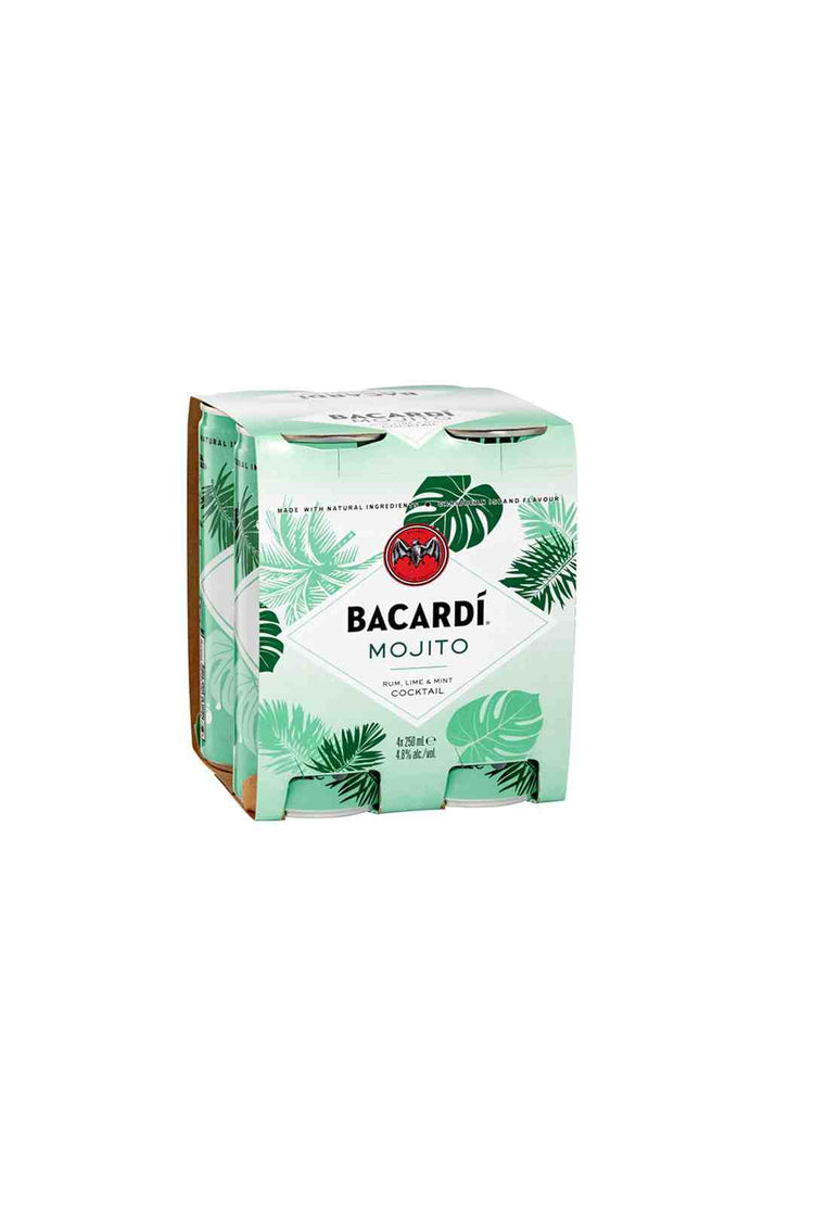 Bacardi Mojito 4 Pack 4.8% 250ml Cans