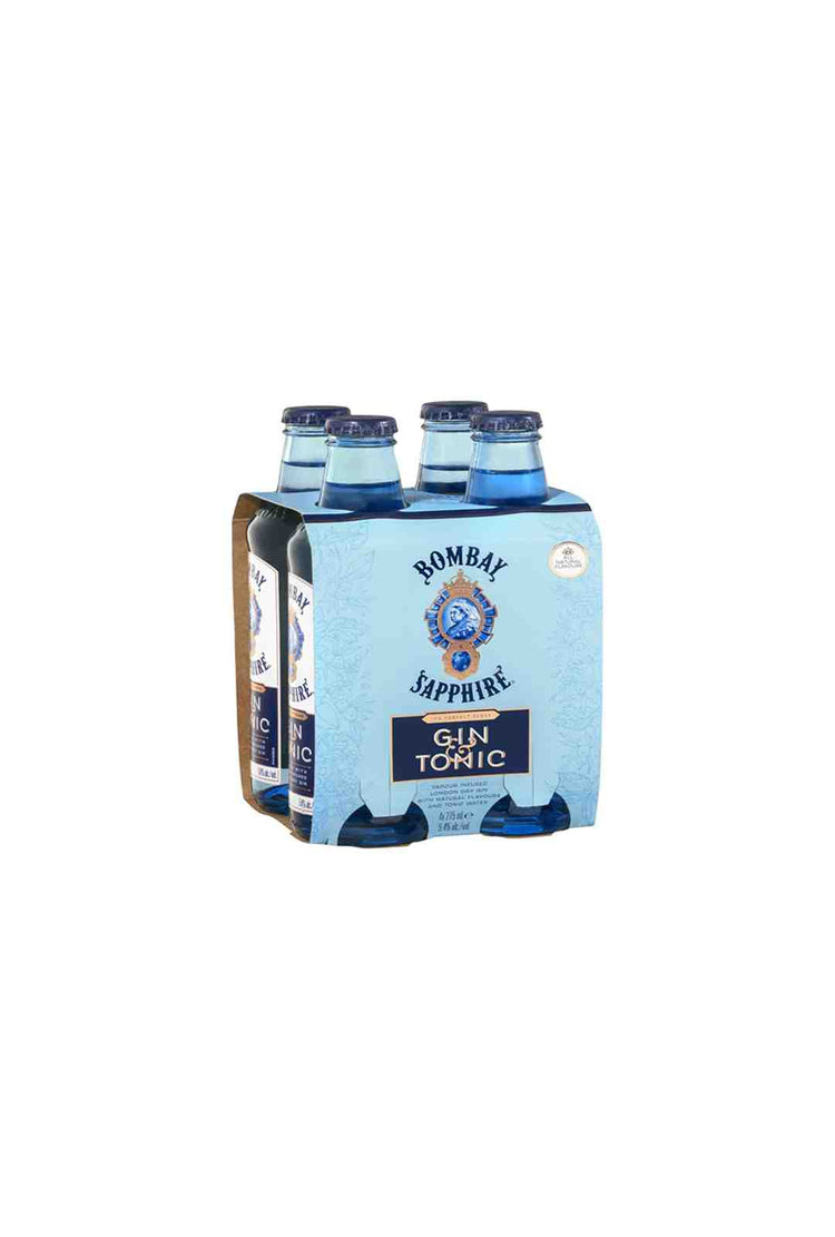 Bombay Sapphire Gin & Tonic 5.4% 4 Pack 275ml