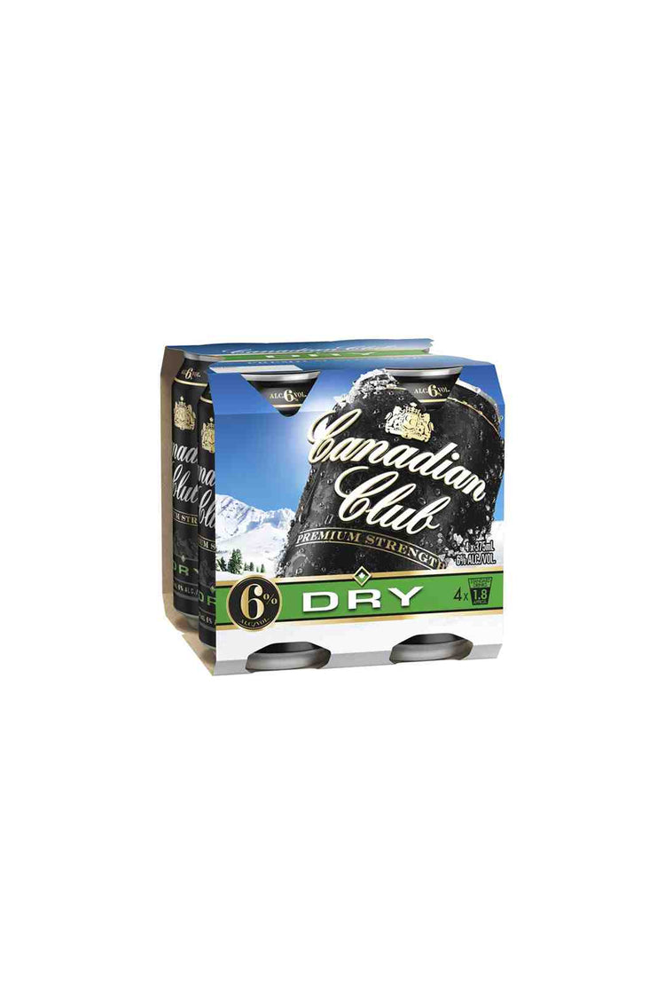 Canadian Club & Dry 6% Premium 4 Pack 375ml