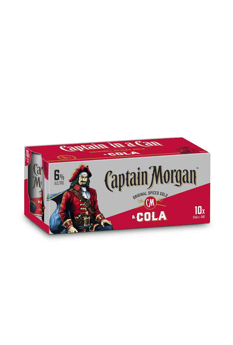 Captain Morgan & Cola 6% Cans 10 Pack 330mL