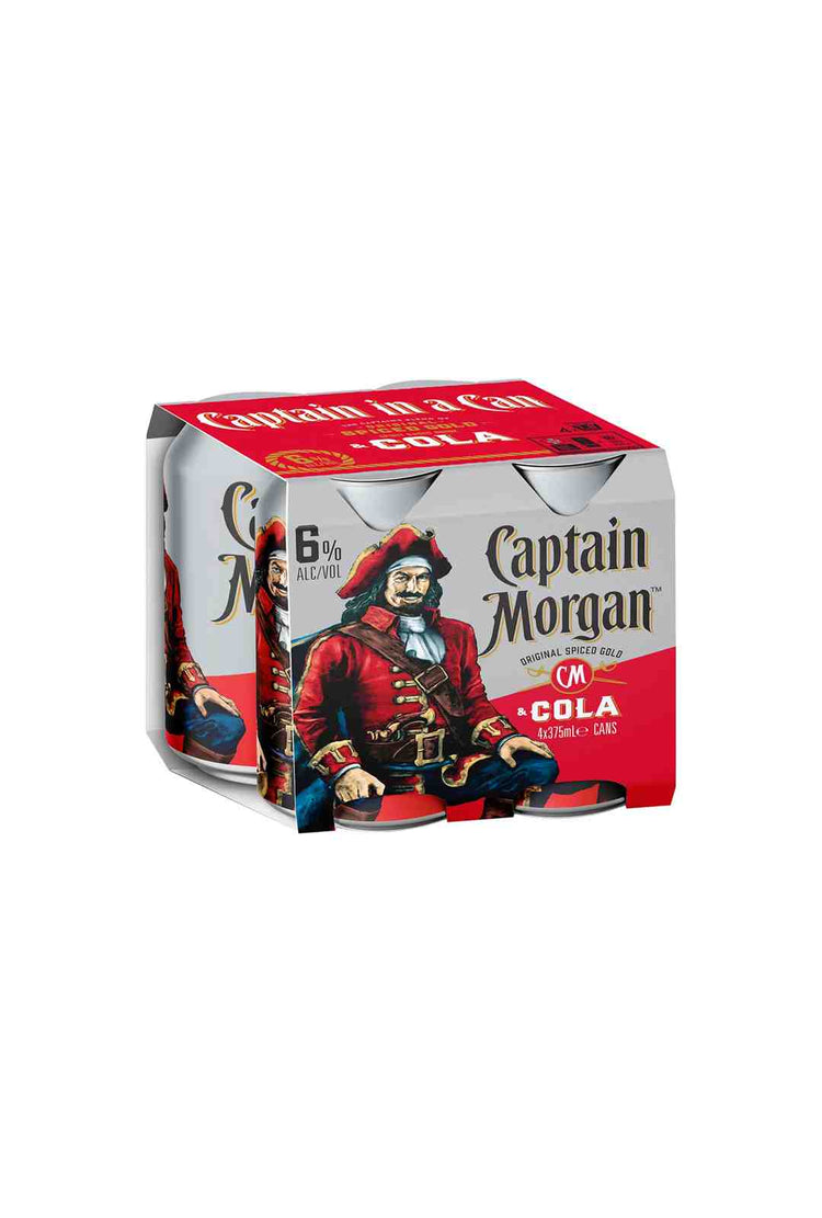 Captain Morgan & Cola 6% Cans 4 Pack 330mL