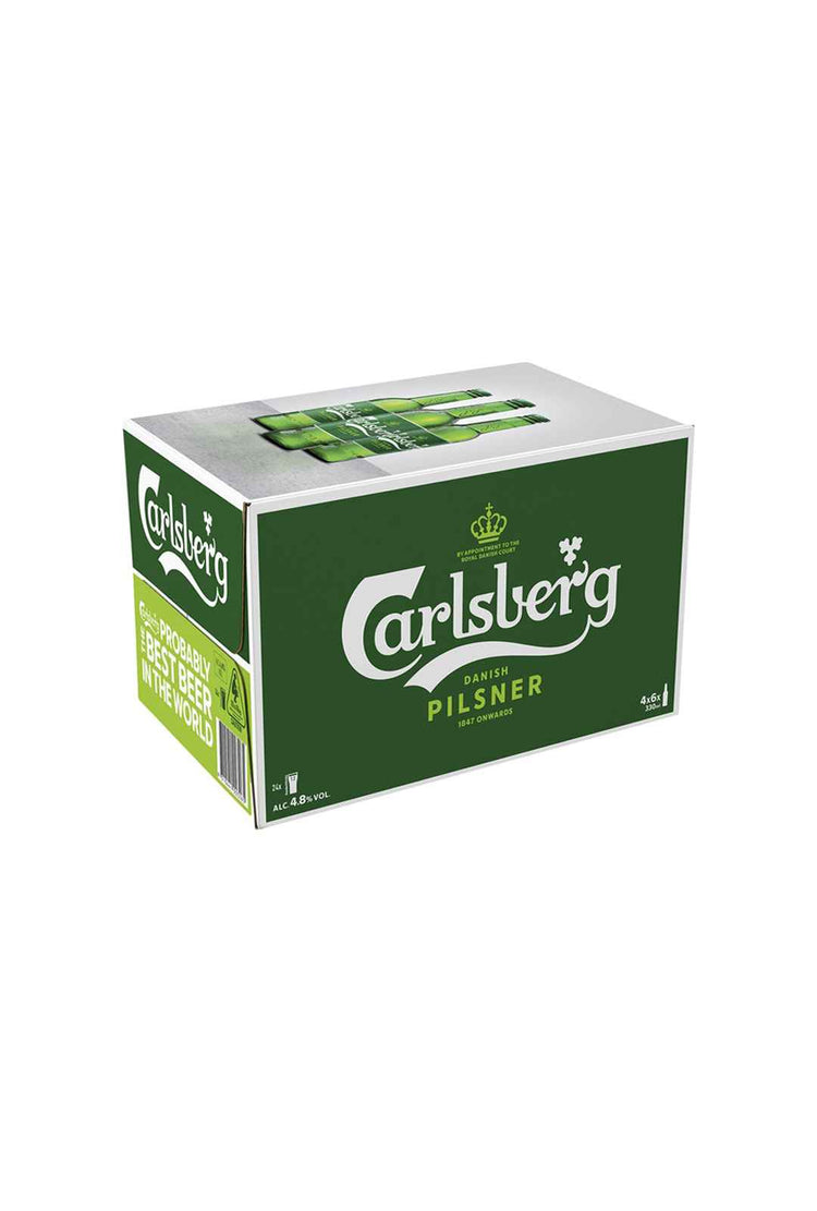 Carlsberg Green Lager Bottle 4.8% 24pack 330ml