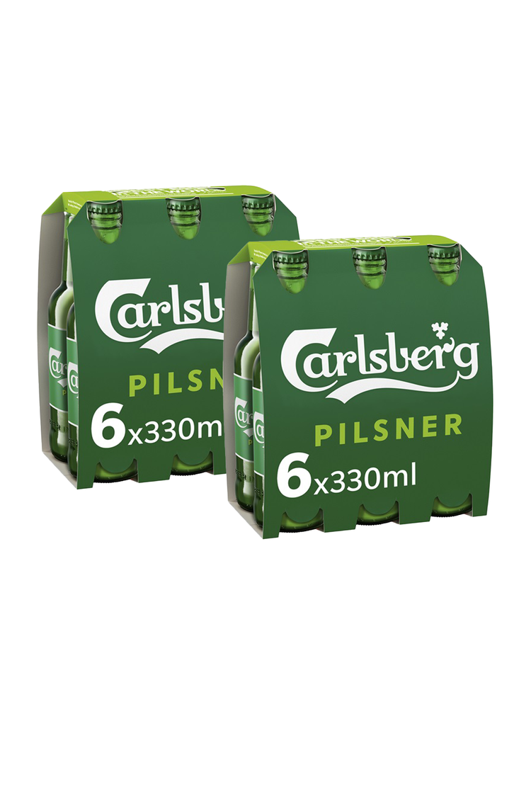 Carlsberg Green Lager Bottle 4.8%  6pack 330ml