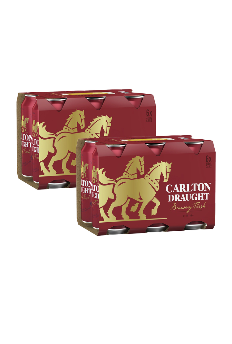 Carlton Draught Cans 4.6% 6pack 375ml