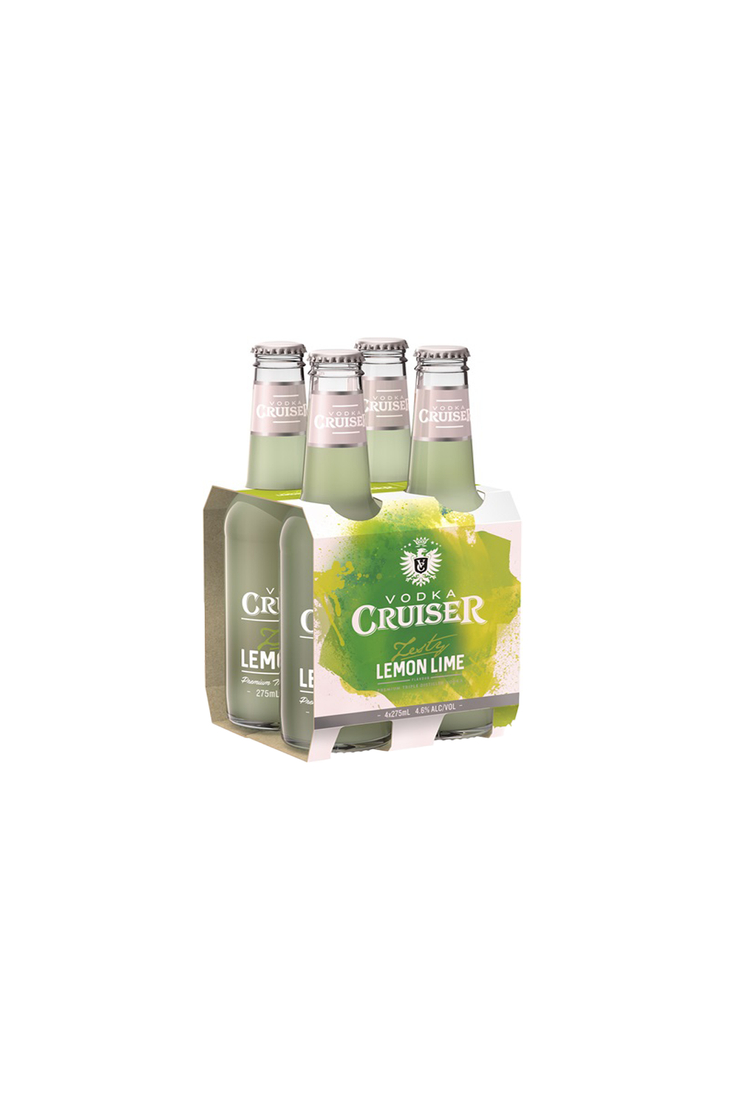 Vodka Cruiser Lemon Lime 4 Pack 4.6% 275ml Bottles