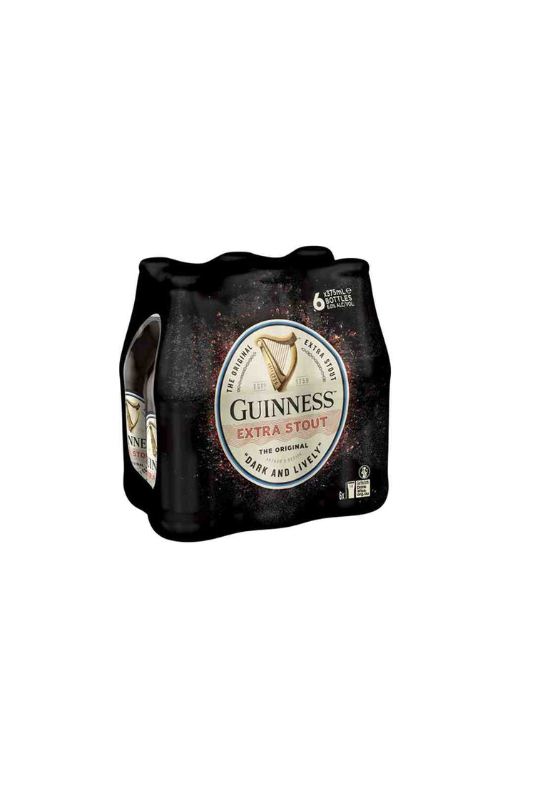 Guiness Extra Stout Bottles 6.0% 6 pack 375ml