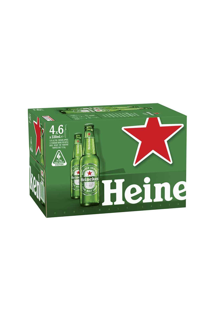 Heineken Lager Bottle 5.0% 24pack 330ml