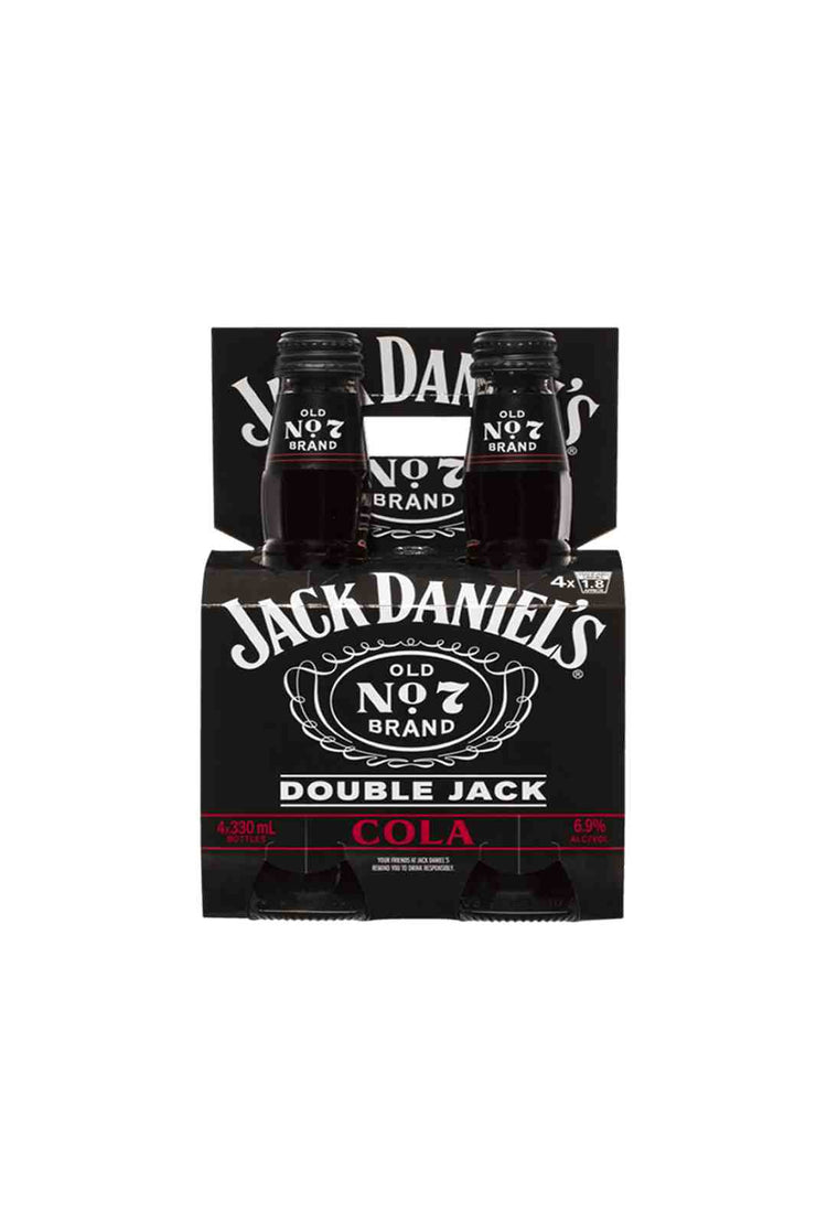 Jack Daniel Double Jack & Cola Bottle 6.9% 4pk 375mL