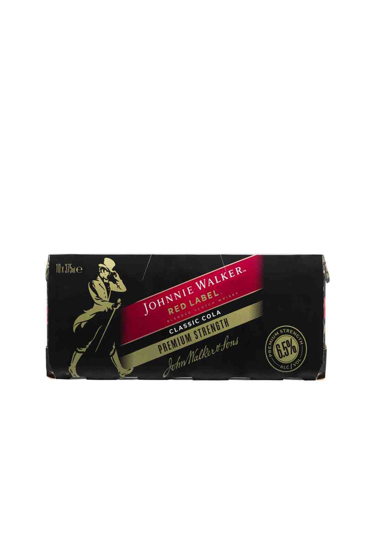 Johnnie Walker Red & Cola 6.5% Can 10 Pack 375ml