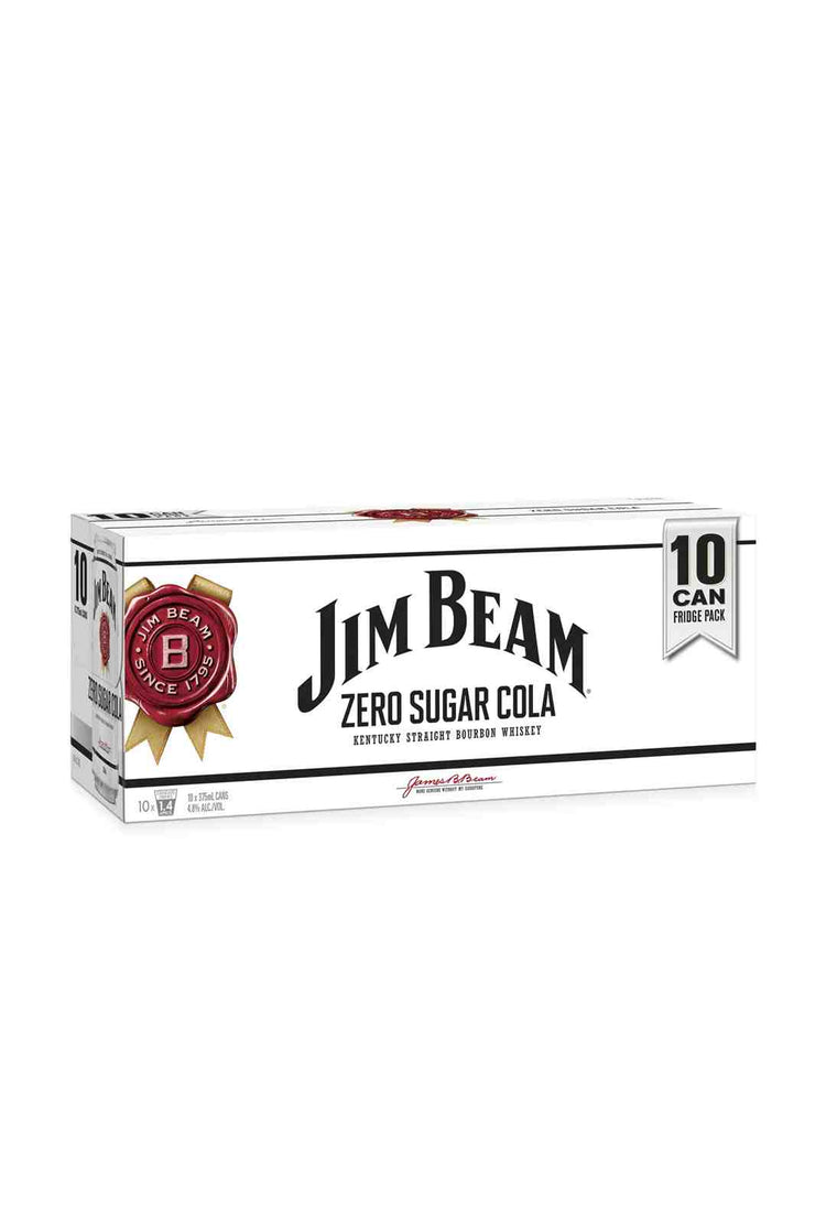 Jim Beam Bourbon & Zero Cola 4.8% 10 Pack Cans 375ml