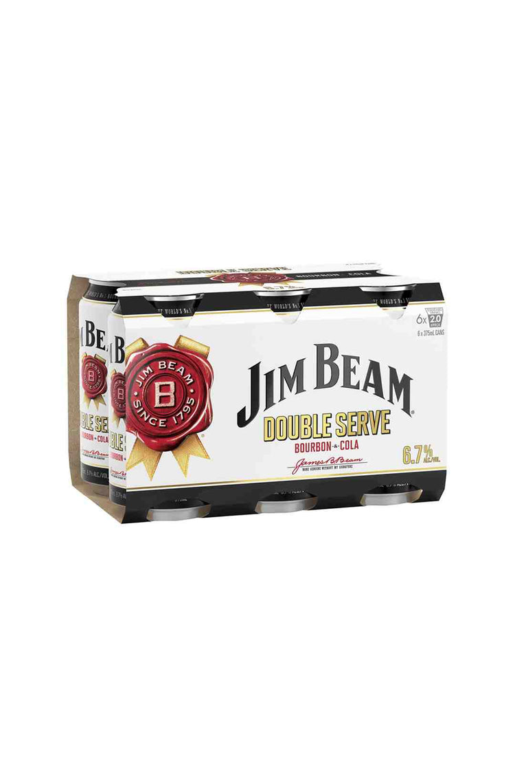 Jim Beam White Double Serve 6.7% 6 Pack Cans 375ml