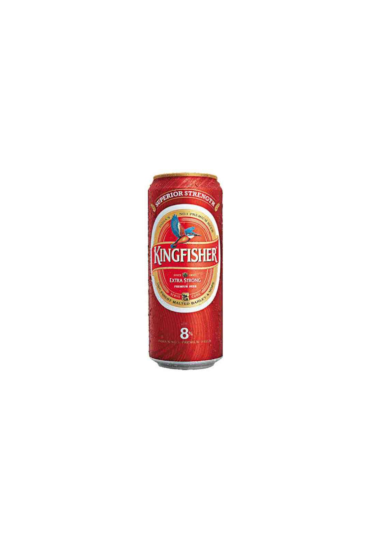 Kingfisher Extra Strong Indian Beer  8.0% 500ml 4 Pack Cans