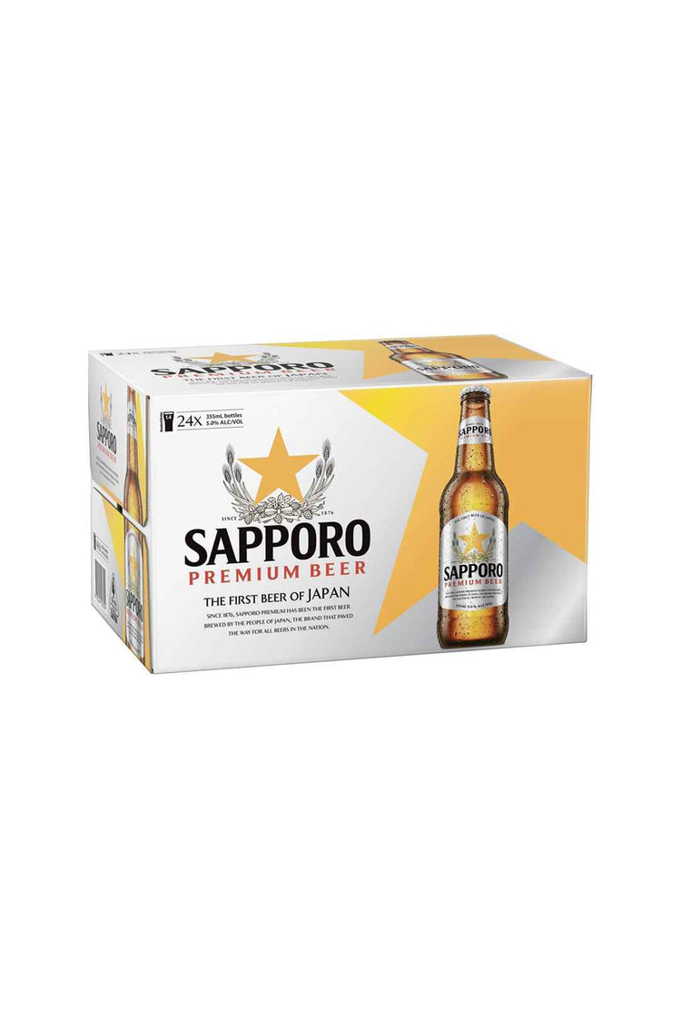 Sapporo Premium Lager Bottle 5.0% 24pack 355ml
