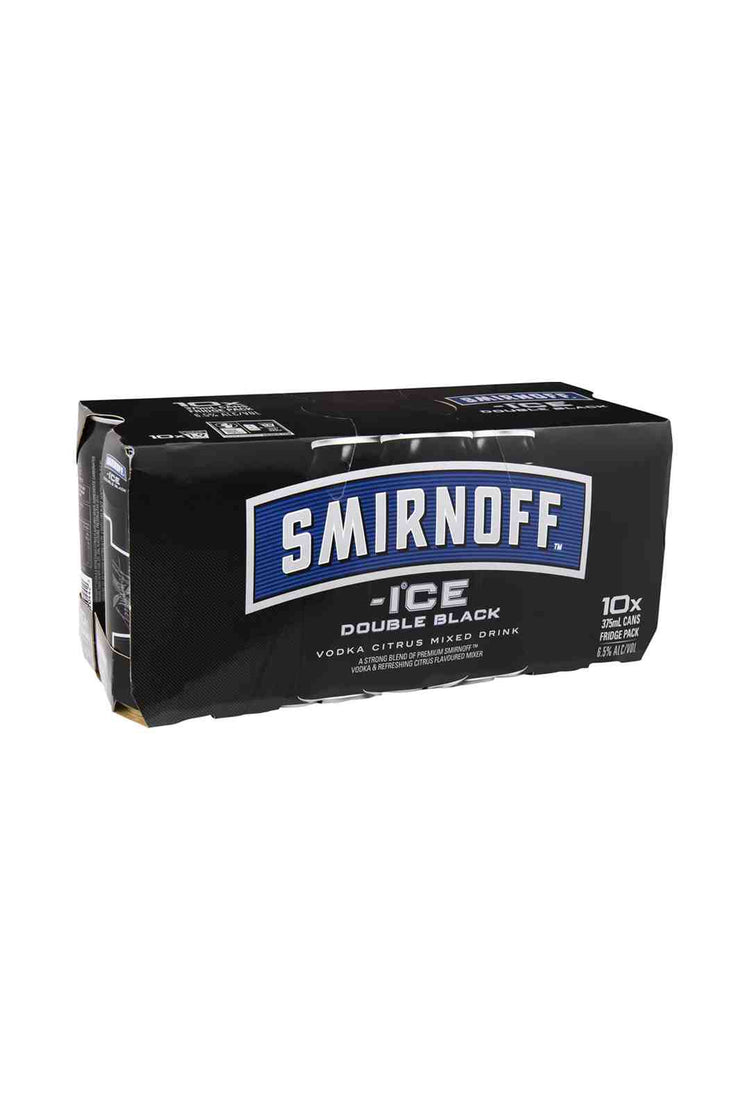 Smirnoff Ice Double Black 10 Pack 6.5% 375ml Cans