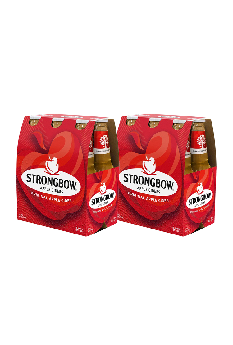 Strongbow Original Apple Cider Bottles 5.0%  6pack 355ml