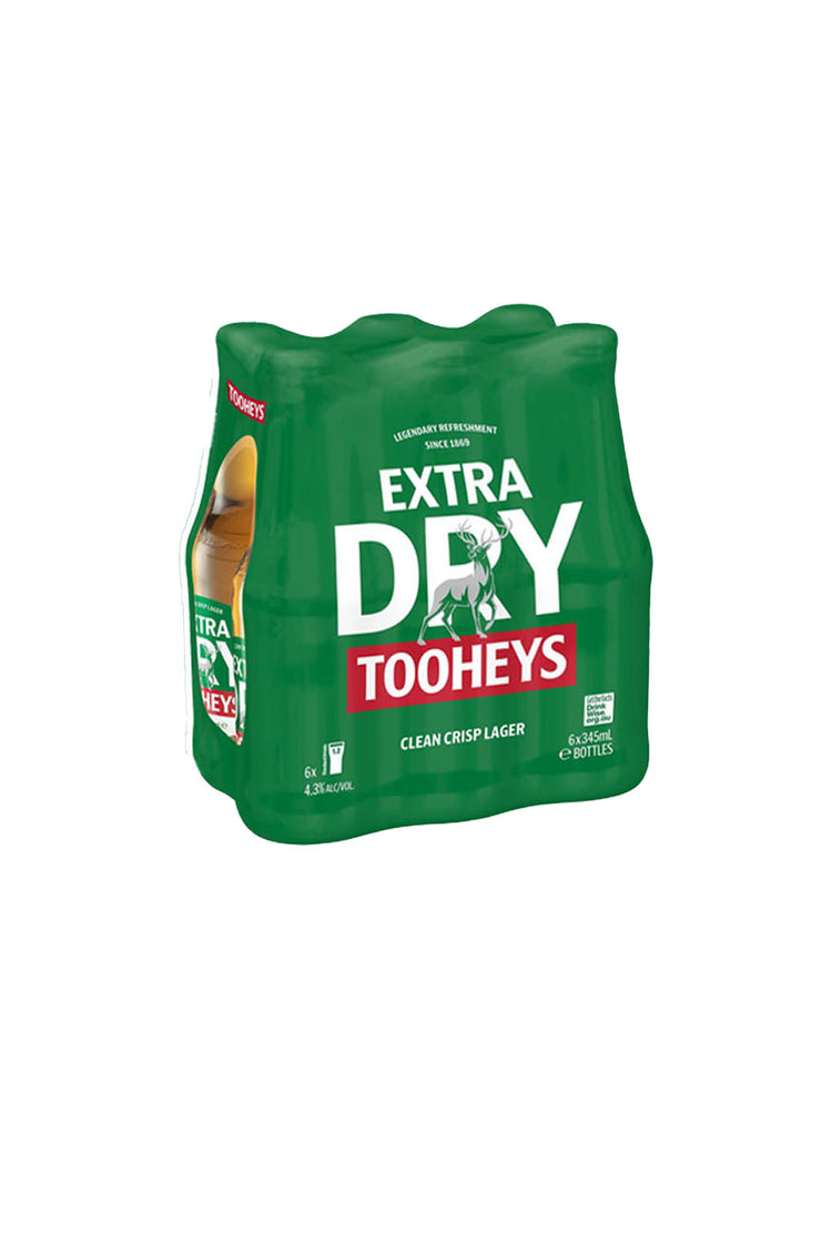 Tooheys Extra Dry Bottles 4.4% 6 Pack 345mL