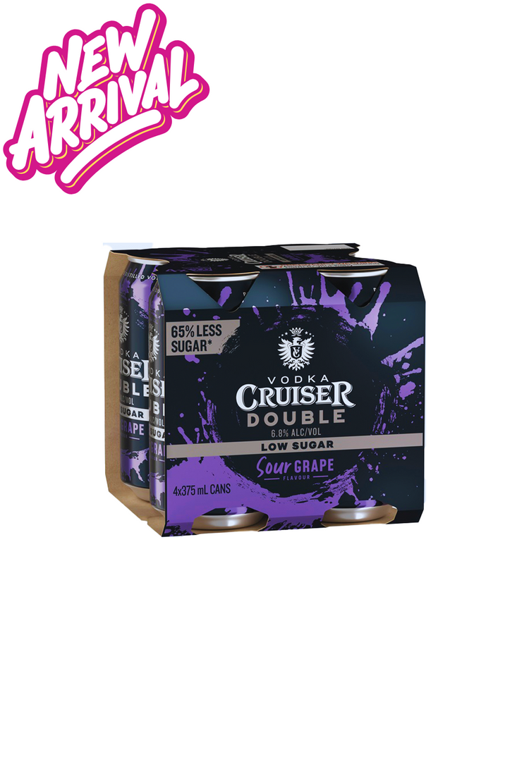 Cruiser Double Sour Grape Low Sugar  6.8% 375mL Cans