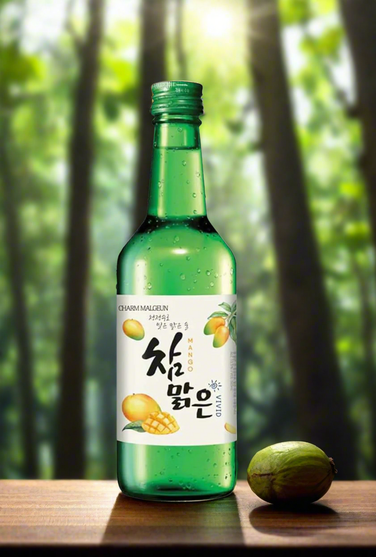 Charm Malgeun Vivid Mango 13.5% Soju 360mL