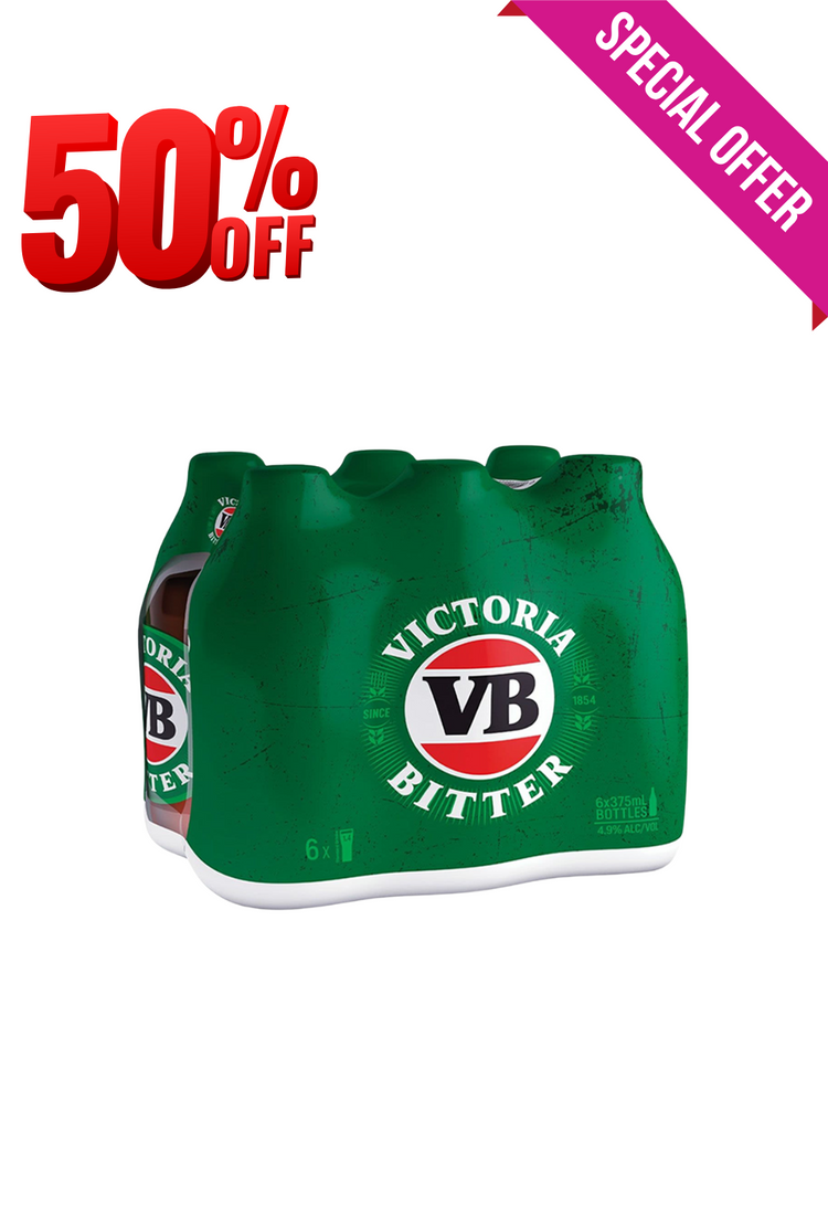 Victoria Bitter Bottles 4.9% 6pack 375ml