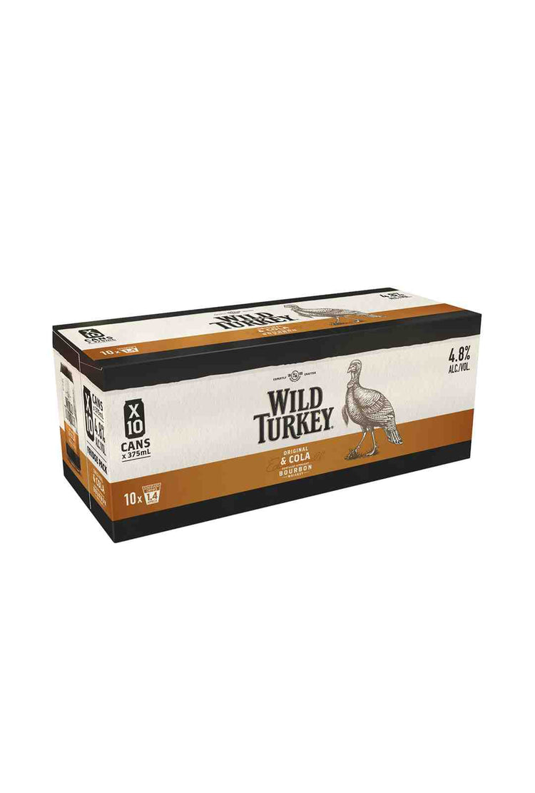 Wild Turkey & Cola Original 4.8% 10 Pack Cans 375ml