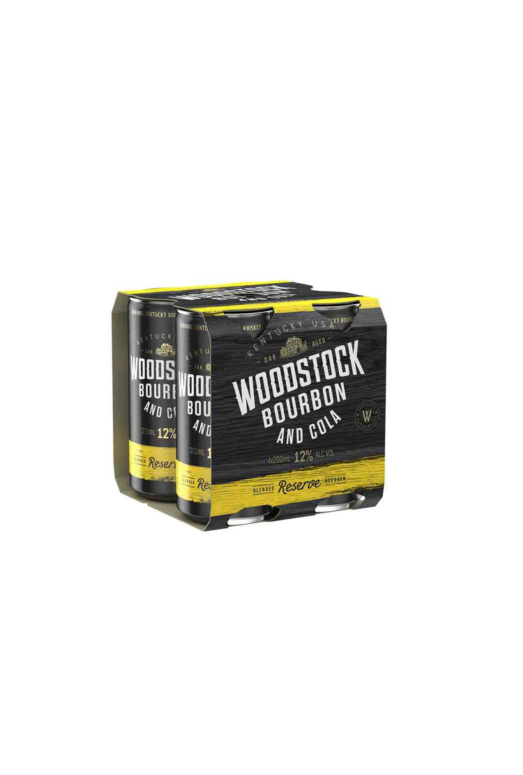 Woodstock & Cola Cans 12% 4 Pack 200ml